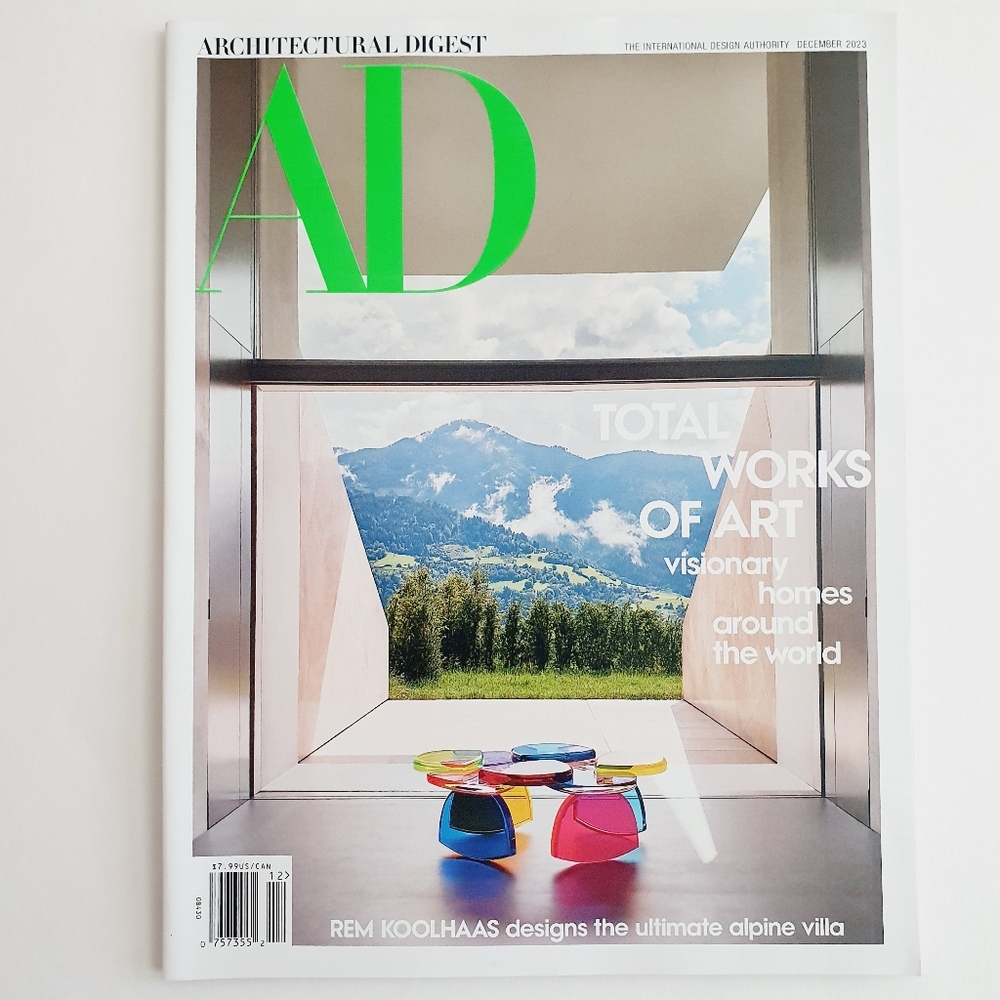 Architectural Digest Magazine December, 2023 Total Works of Art Rem Koolhaas